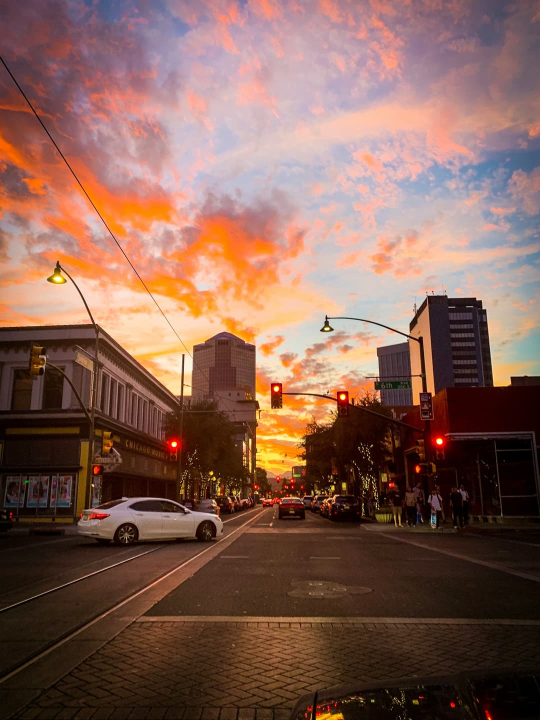 Downtown Tucson or desert skyline