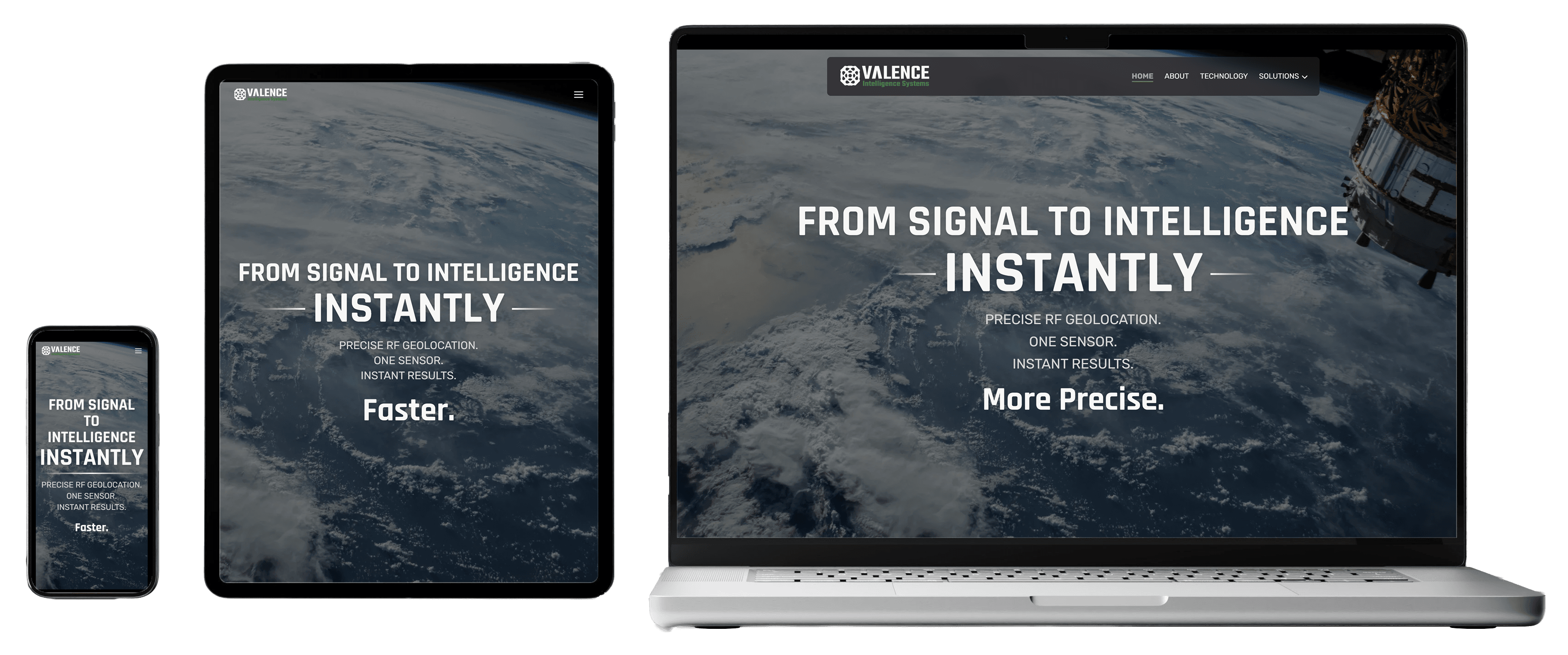 Valence Intelligence Website Mockup